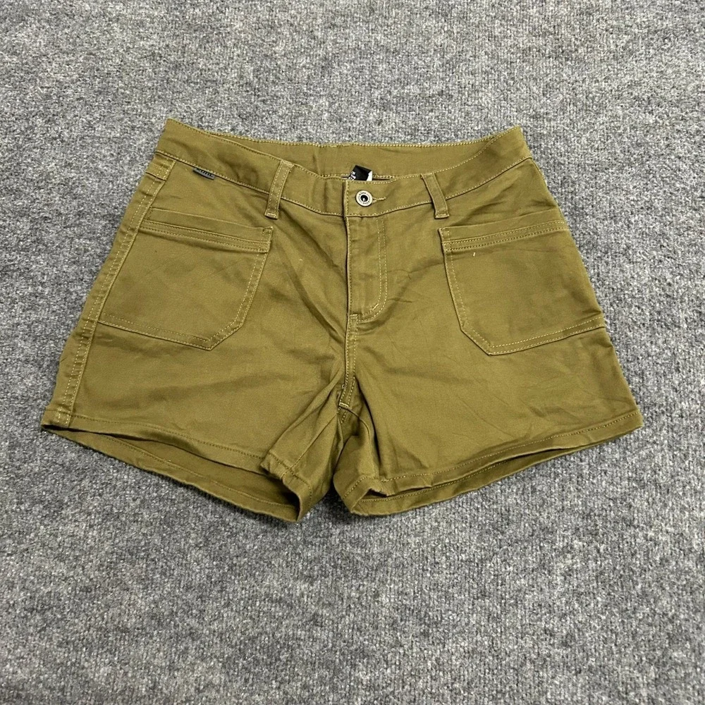 Kuhl Shorts Womens Size 8 Olive Green Stretch Outdoor Hiking Utility Casual